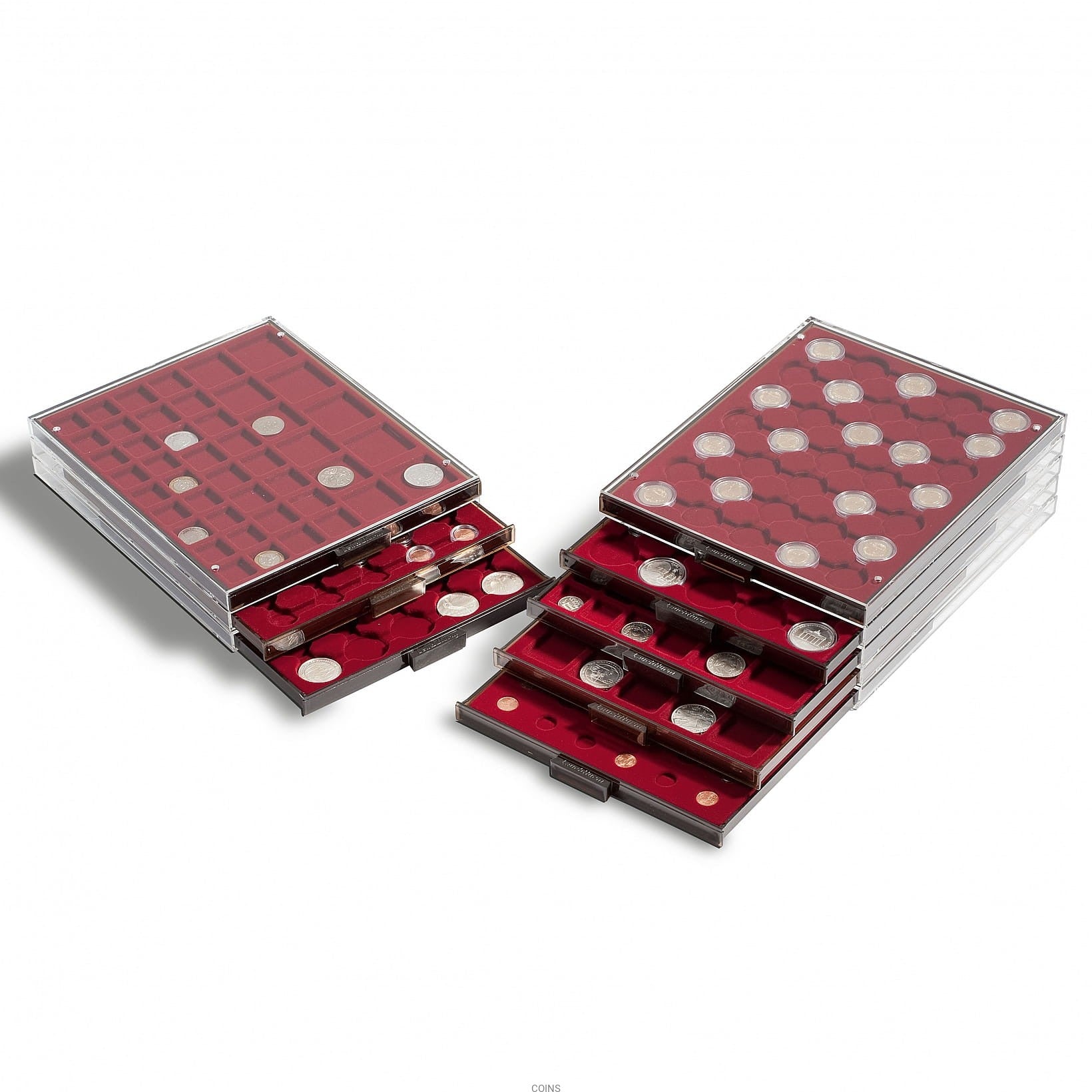 Kaseta MB 30x30 mm 48 przedziałów czerwona