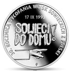 10 zł 30. rocznica wycofania wojsk sowieckich z Polski