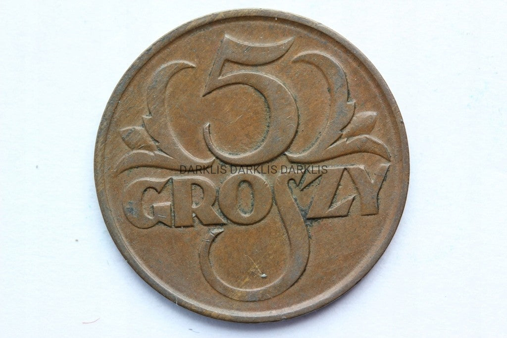 5 GROSZY RZECZPOSPOLITA POLSKA 1928 SUPER STAN !!