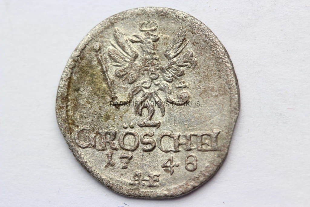 2 GROSCHEL ŚLĄSK WROCŁAW 1748 FRYDERYK II