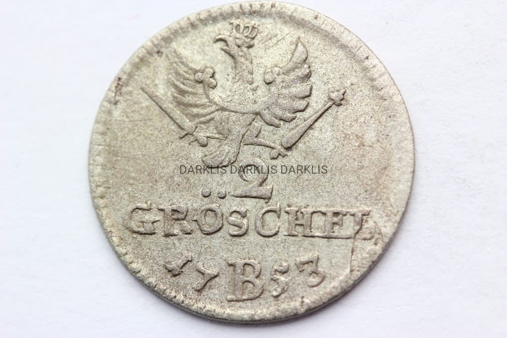 2 GROSCHEL ŚLĄSK WROCŁAW 1753 FRYDERYK