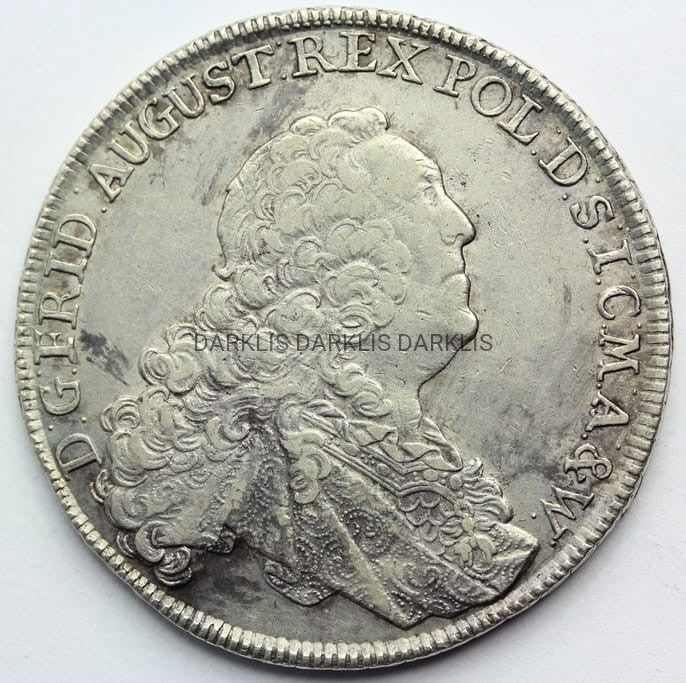 TALAR POLSKA SAKSONIA 1763 FWoF DREZNO AUGUST III SAS 2+