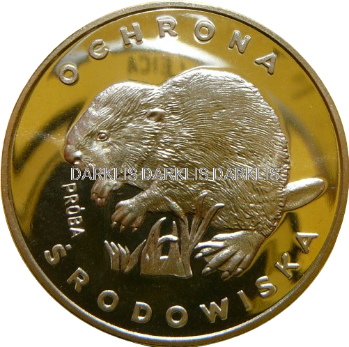 100 ZŁOTY POLSKA 1978 BÓBR ZWIERZĘTA PRÓBA darklis