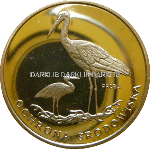 100 ZŁOTYCH POLSKA 1982 - BOCIAN ZWIERZĘTA - PRÓBA