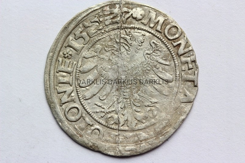 GROSZ POLSKA 1527 ZYGMUNT I STARY - ST. 3+ DWA x 2