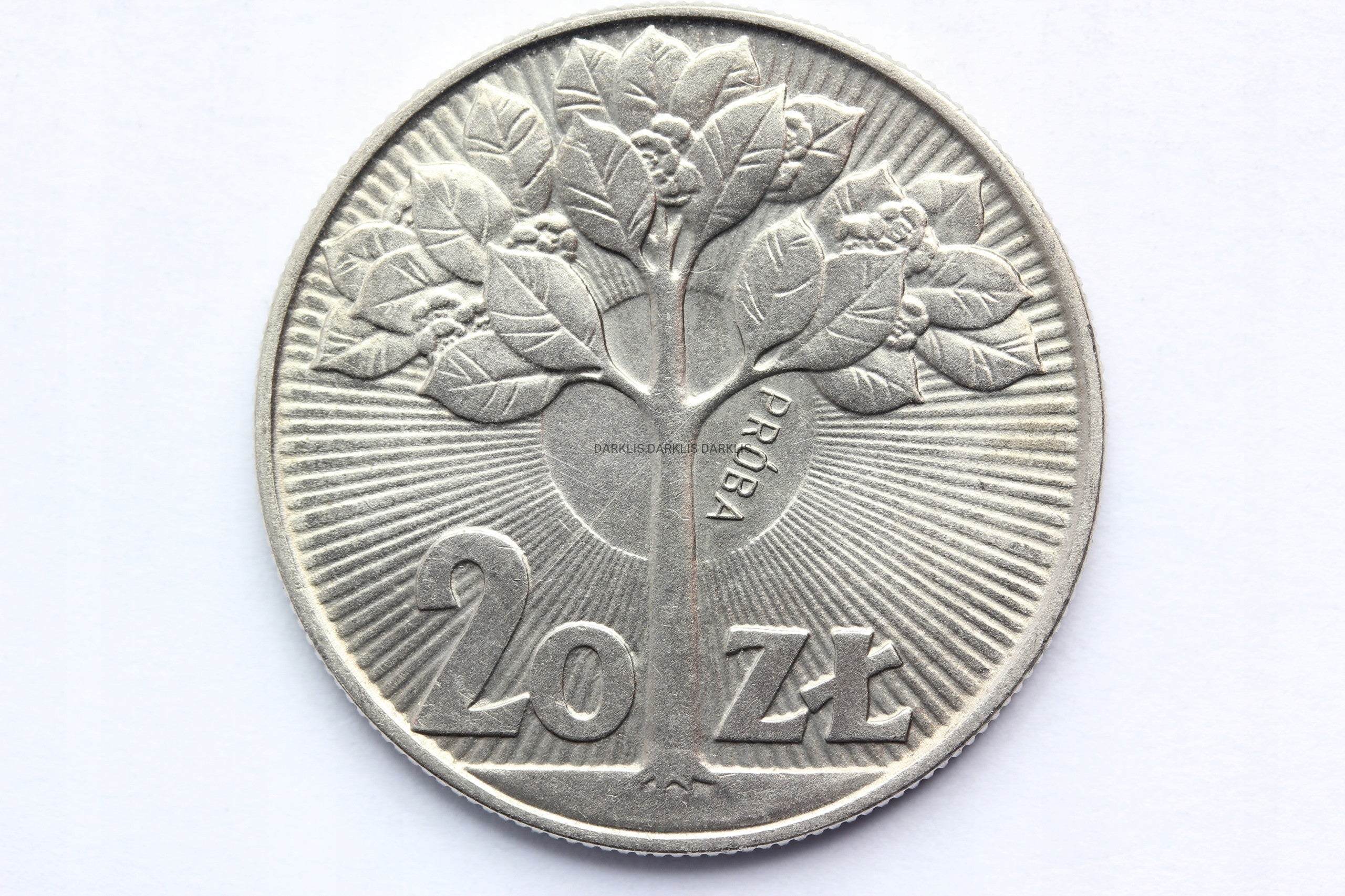 20 ZŁ POLSKA 1973 KWITNĄCE DRZEWO - PRÓBA darklis
