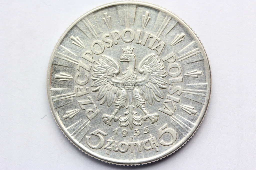 5 ZŁOTY POLSKA 1935 JÓZEF PIŁSUDSKI SREBRO nr. 1